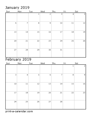 Two Vertical Months 2019