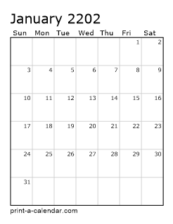 Excel Calendar 2202
