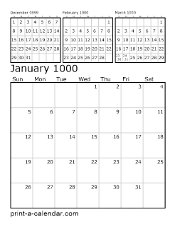 Download 1000  Printable Calendars