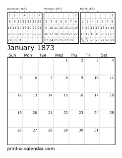 Download 1873 Printable Calendars Download 1873 Printable Calendars