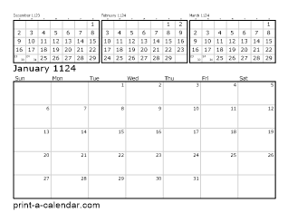 Download 1124 Printable Calendars