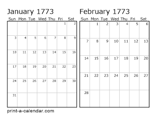 Two Horizontal Months 1773