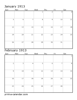 Two Vertical Months 1913