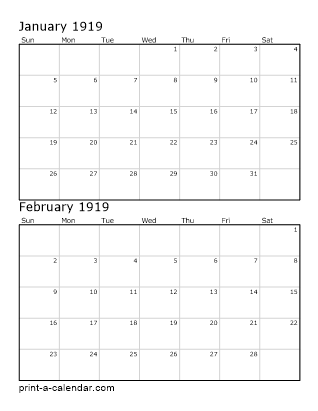 Two Vertical Months 1919
