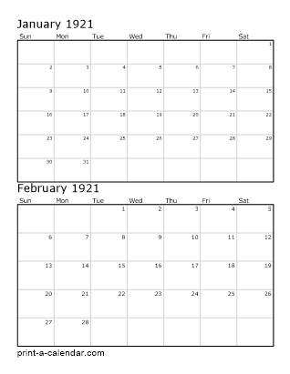Two Vertical Months 1921