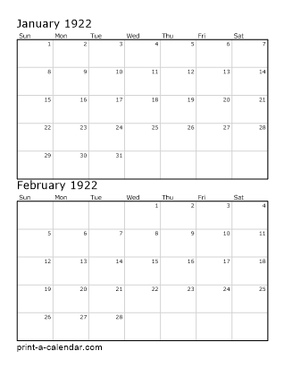 Two Vertical Months 1922