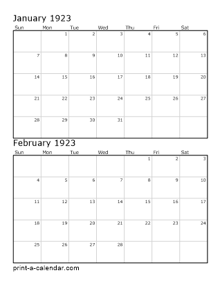 Two Vertical Months 1923