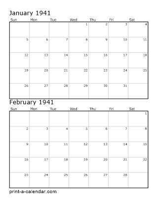 Two Vertical Months 1941