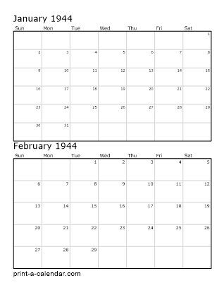 Two Vertical Months 1944