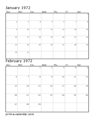 Two Vertical Months 1972