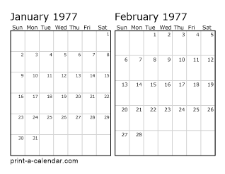 Two Horizontal Months 1977