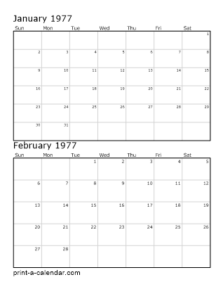Two Vertical Months 1977