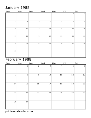 Two Vertical Months 1988