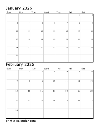 Download 2326 Printable Calendars