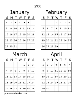 Download 2936 Printable Calendars