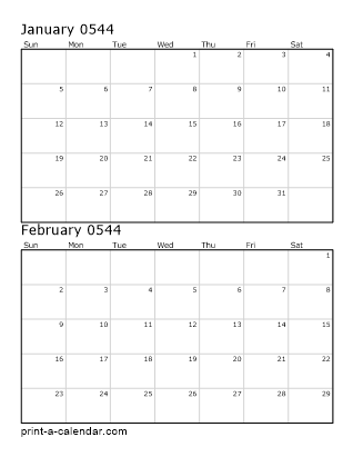 Download 544 Printable Calendars